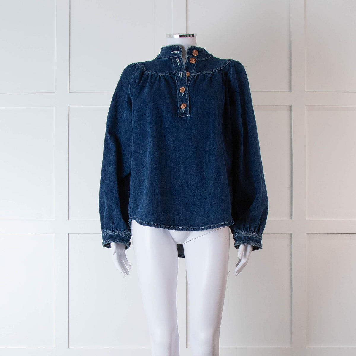 See By Chloe Dark Denim Long Sleeve Shirt