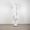 Rose And Rose White And Grey Kaftan Dress With Tassle Ties