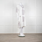 Rose And Rose White And Grey Kaftan Dress With Tassle Ties