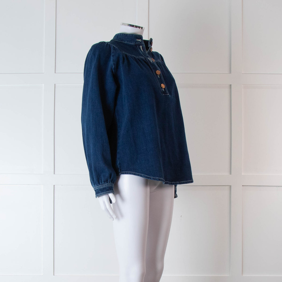 See By Chloe Dark Denim Long Sleeve Shirt