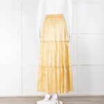 Ridley Gold Tiered Maxi Skirt