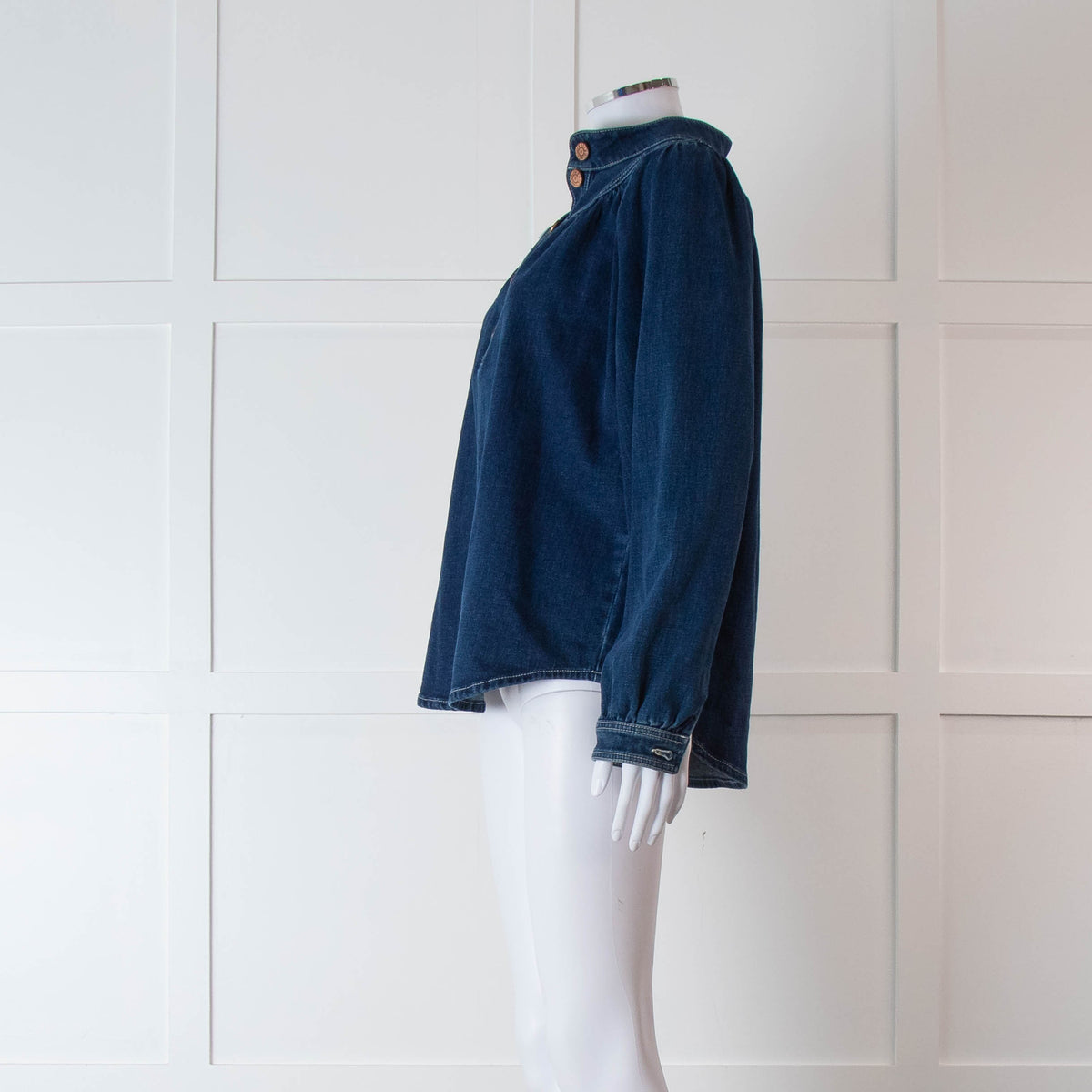 See By Chloe Dark Denim Long Sleeve Shirt