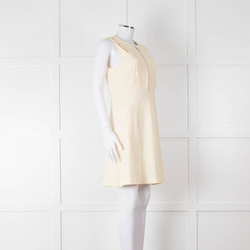 Claudie Pierlot Cream Scallop Edge Sleeveless Dress