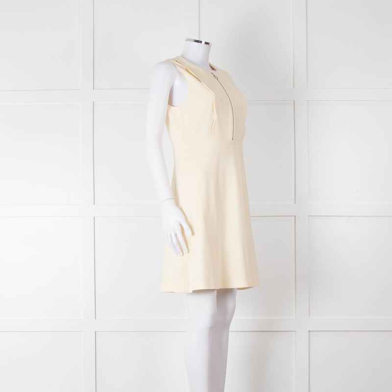 Claudie Pierlot Cream Scallop Edge Sleeveless Dress