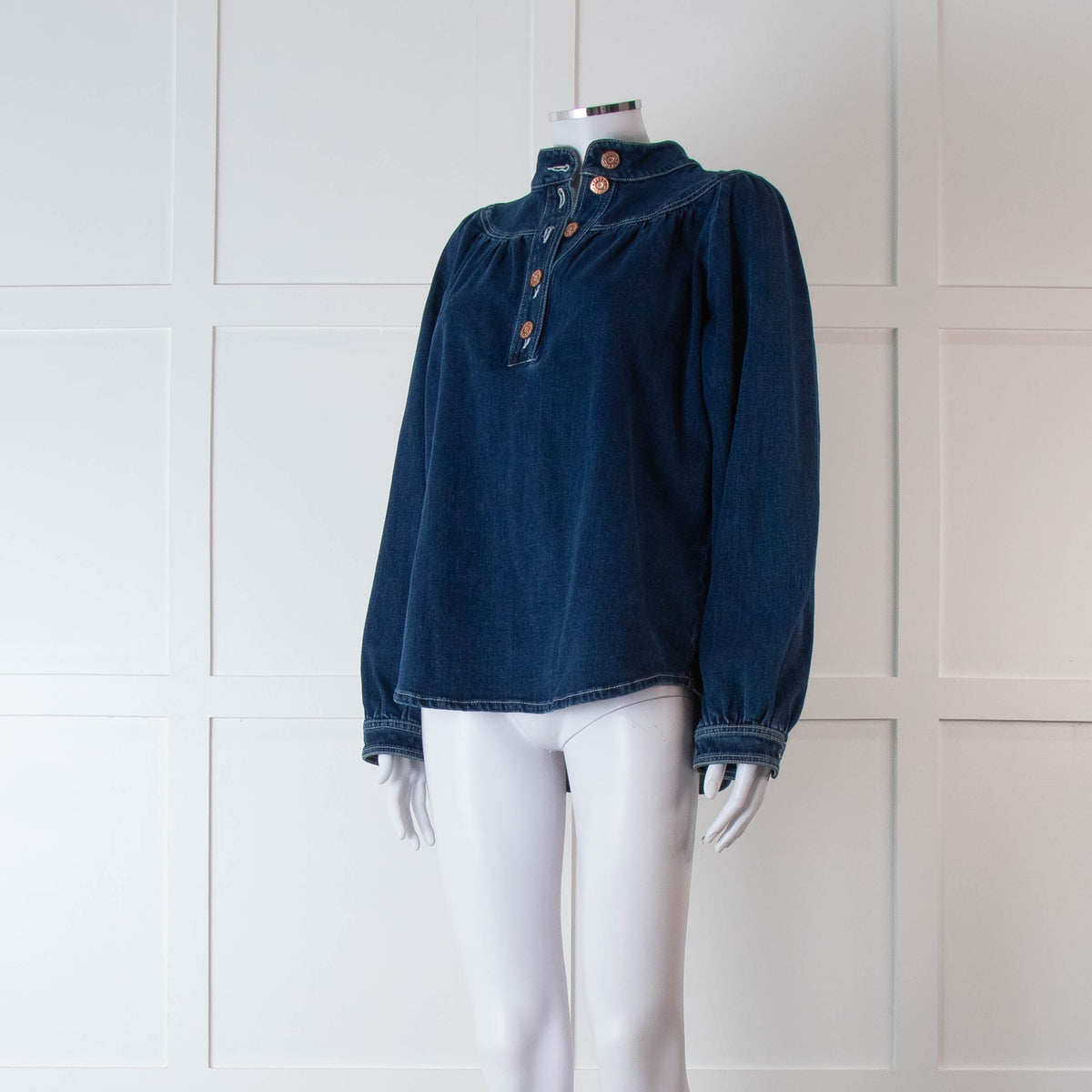 See By Chloe Dark Denim Long Sleeve Shirt