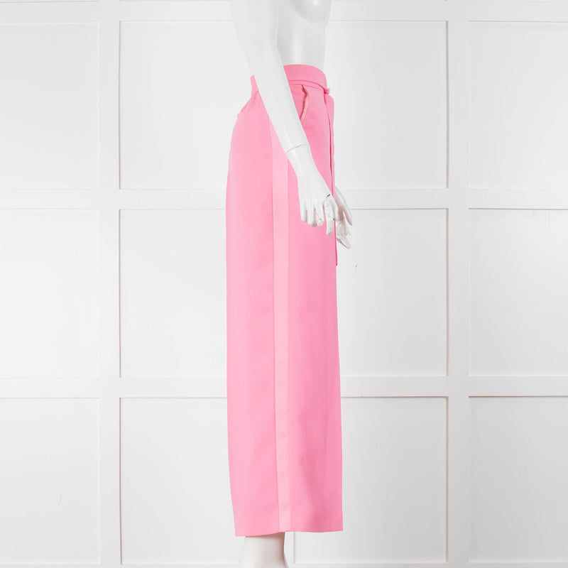 Me + Em Pink Wide Leg Waist Tie Trousers