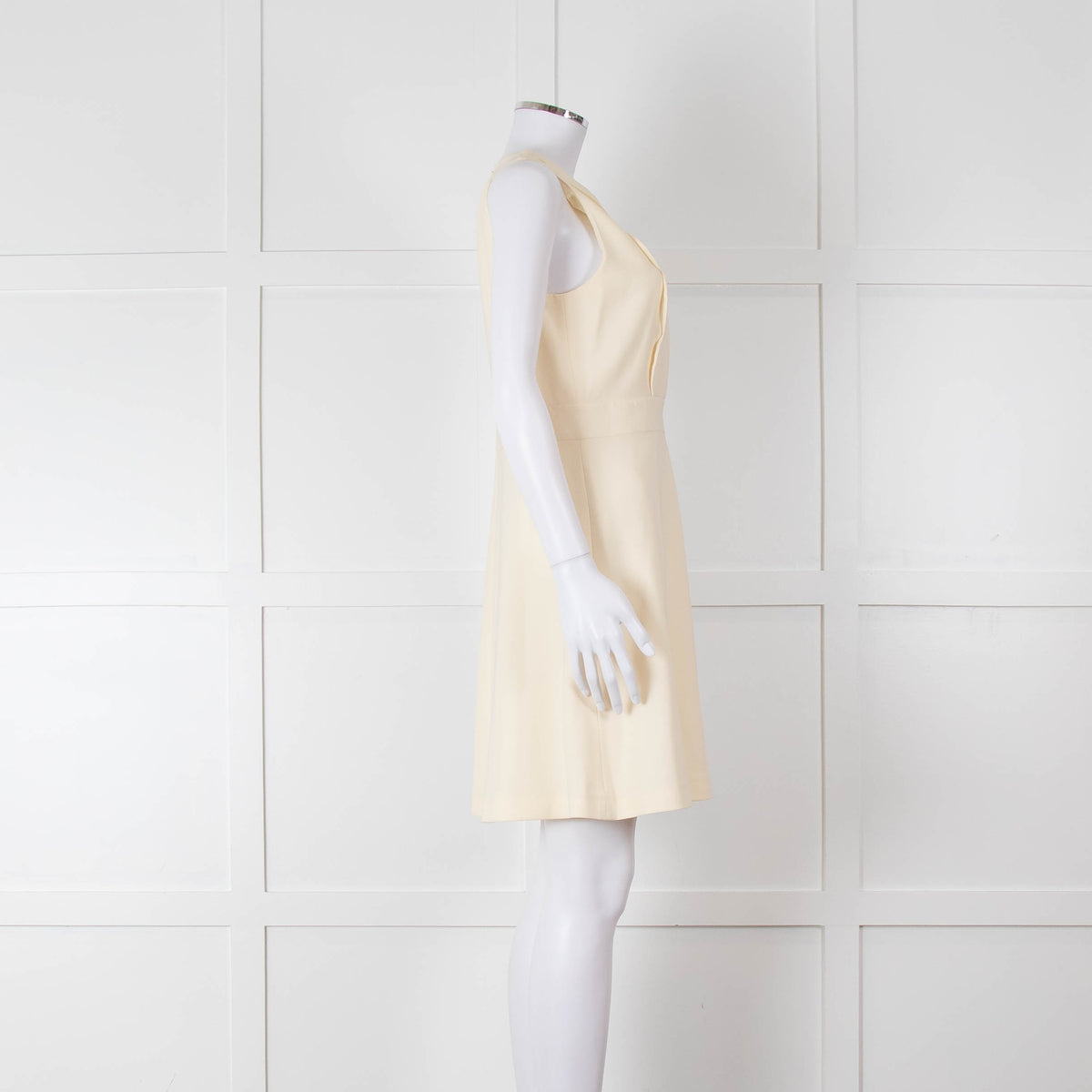 Claudie Pierlot Cream Scallop Edge Sleeveless Dress