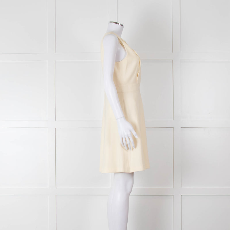 Claudie Pierlot Cream Scallop Edge Sleeveless Dress