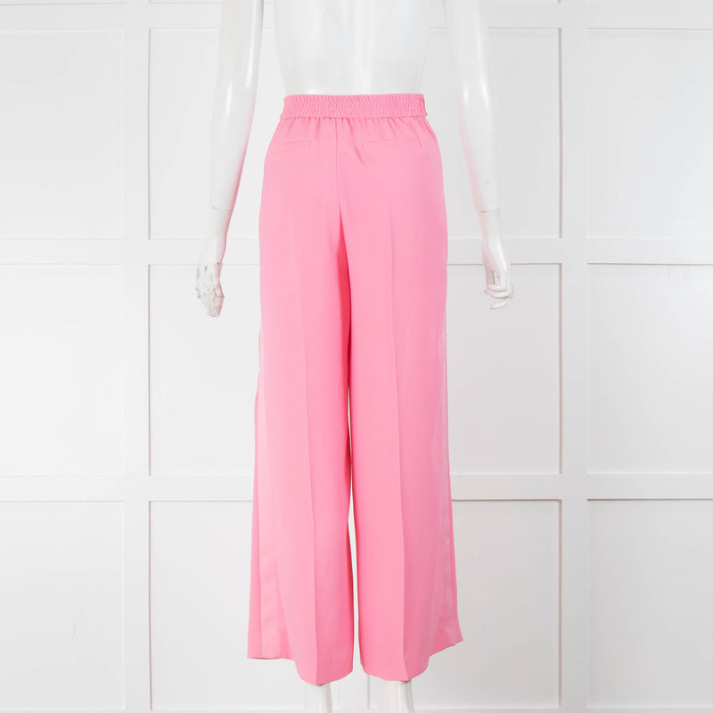 Me + Em Pink Wide Leg Waist Tie Trousers
