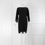 Barbara Schwarzer Black Dress with Leather Trim