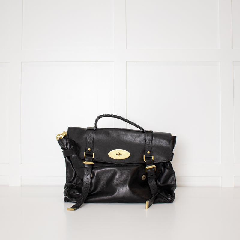Mulberry Black Leather Alexa Handbag
