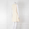 Claudie Pierlot Cream Scallop Edge Sleeveless Dress