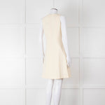Claudie Pierlot Cream Scallop Edge Sleeveless Dress