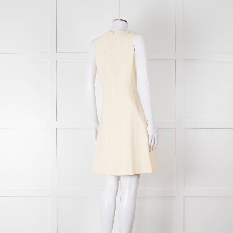 Claudie Pierlot Cream Scallop Edge Sleeveless Dress