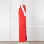 Me+Em Red Elasticated Waist Silky Wide Legged Trousers