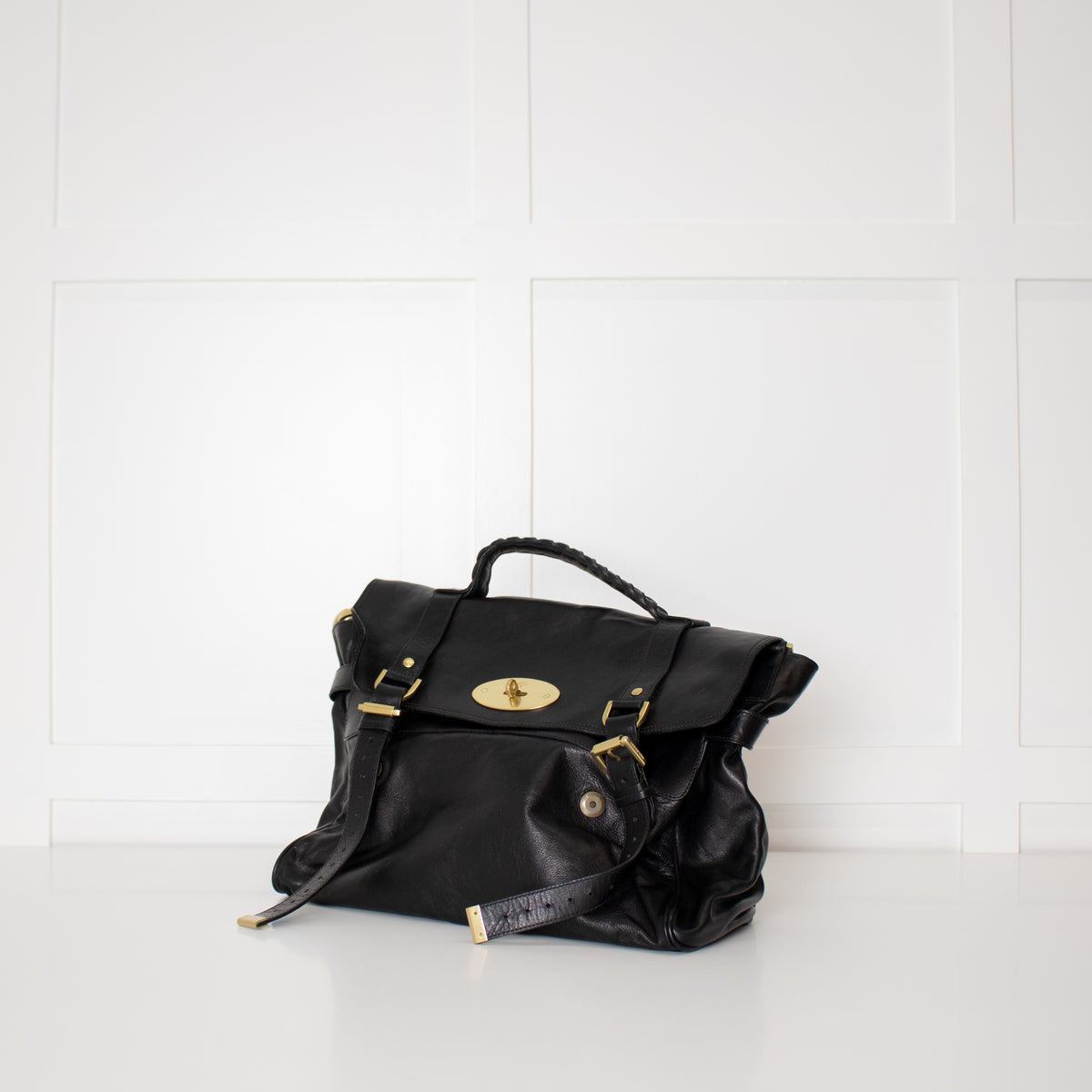 Mulberry Black Leather Alexa Handbag
