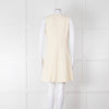 Claudie Pierlot Cream Scallop Edge Sleeveless Dress