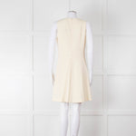 Claudie Pierlot Cream Scallop Edge Sleeveless Dress