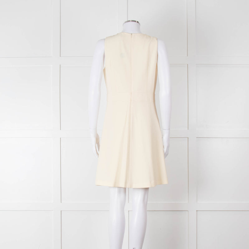Claudie Pierlot Cream Scallop Edge Sleeveless Dress