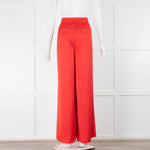 Me+Em Red Elasticated Waist Silky Wide Legged Trousers
