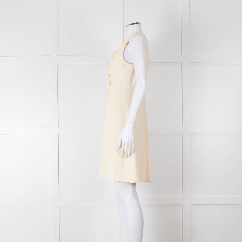Claudie Pierlot Cream Scallop Edge Sleeveless Dress