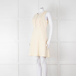 Claudie Pierlot Cream Scallop Edge Sleeveless Dress