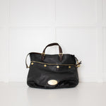 Mulberry Black Brown Leather Mitzy Tote Bag