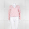 N.Peal Pink 100% Cashmere V Neck Cardigan