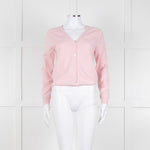 N.Peal Pink 100% Cashmere V Neck Cardigan