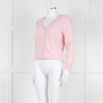 N.Peal Pink 100% Cashmere V Neck Cardigan