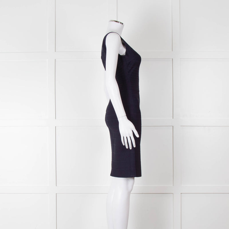 Herve Leger Navy Bandage Cocktail Dress