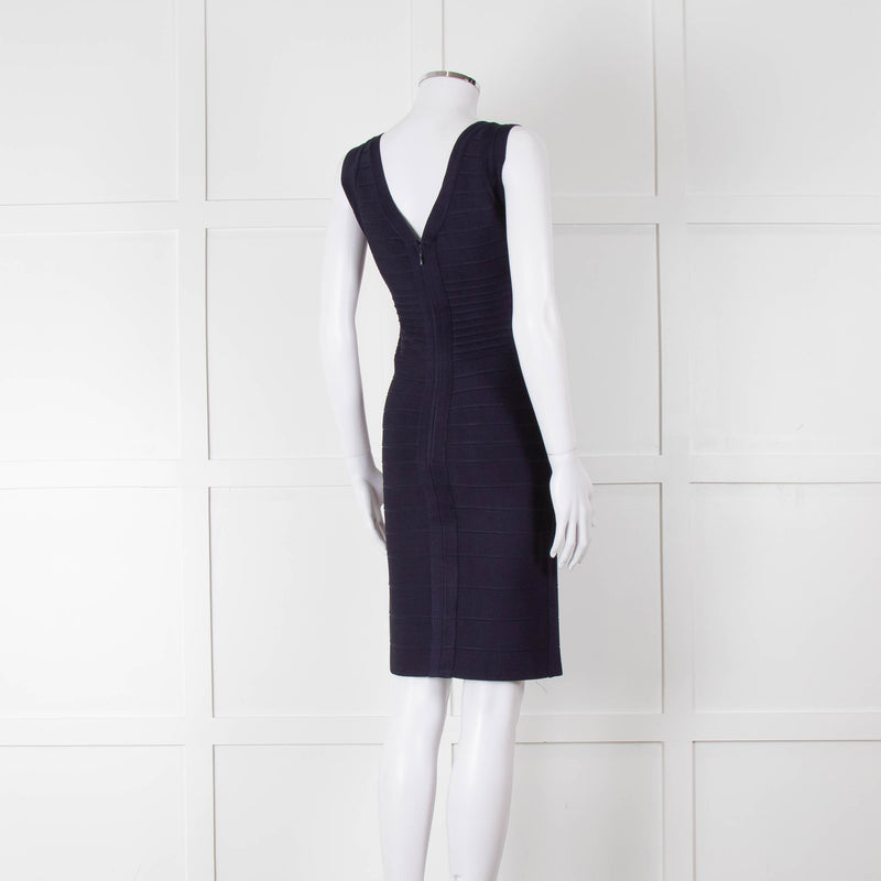 Herve Leger Navy Bandage Cocktail Dress