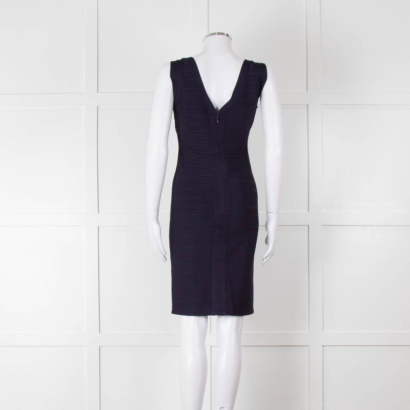 Herve Leger Navy Bandage Cocktail Dress