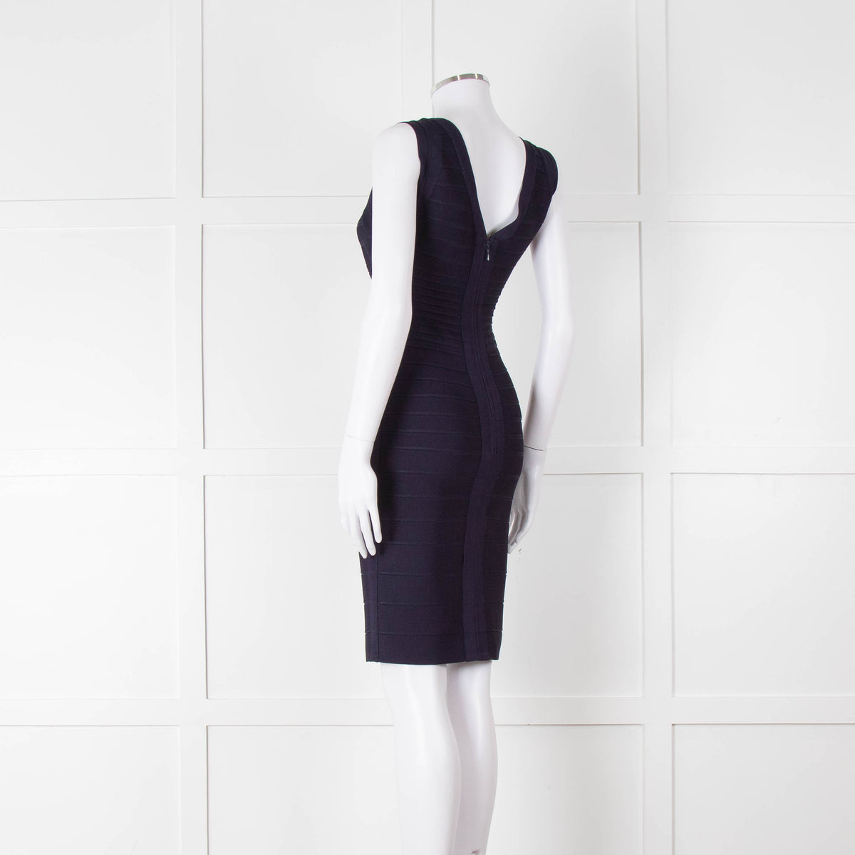 Herve Leger Navy Bandage Cocktail Dress