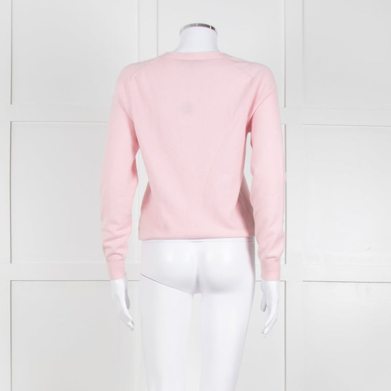 N.Peal Pink 100% Cashmere V Neck Cardigan