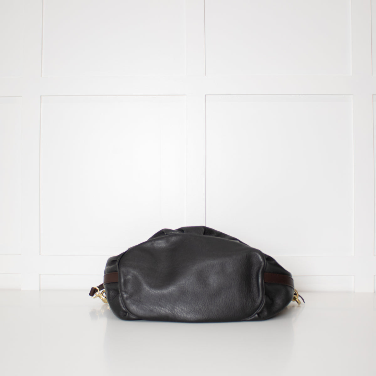 Mulberry Black Brown Leather Mitzy Tote Bag