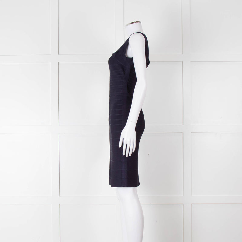 Herve Leger Navy Bandage Cocktail Dress