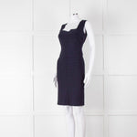 Herve Leger Navy Bandage Cocktail Dress