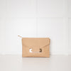 Sophie Hulme Tan Envelope Leather Hand Bag