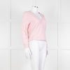 N.Peal Pink 100% Cashmere V Neck Cardigan