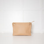 Sophie Hulme Tan Envelope Leather Hand Bag