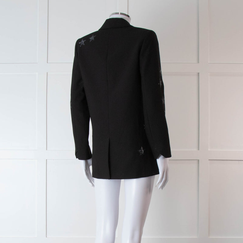 Zadig & Voltaire Black Diamante Star Blazer Jacket
