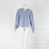 Magali Pascal Blue Frilled Collar Button up Blouse
