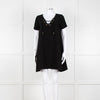 Ba&sh Black Crinkle Tie Front Mini Dress