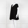 Ba&sh Black Crinkle Tie Front Mini Dress
