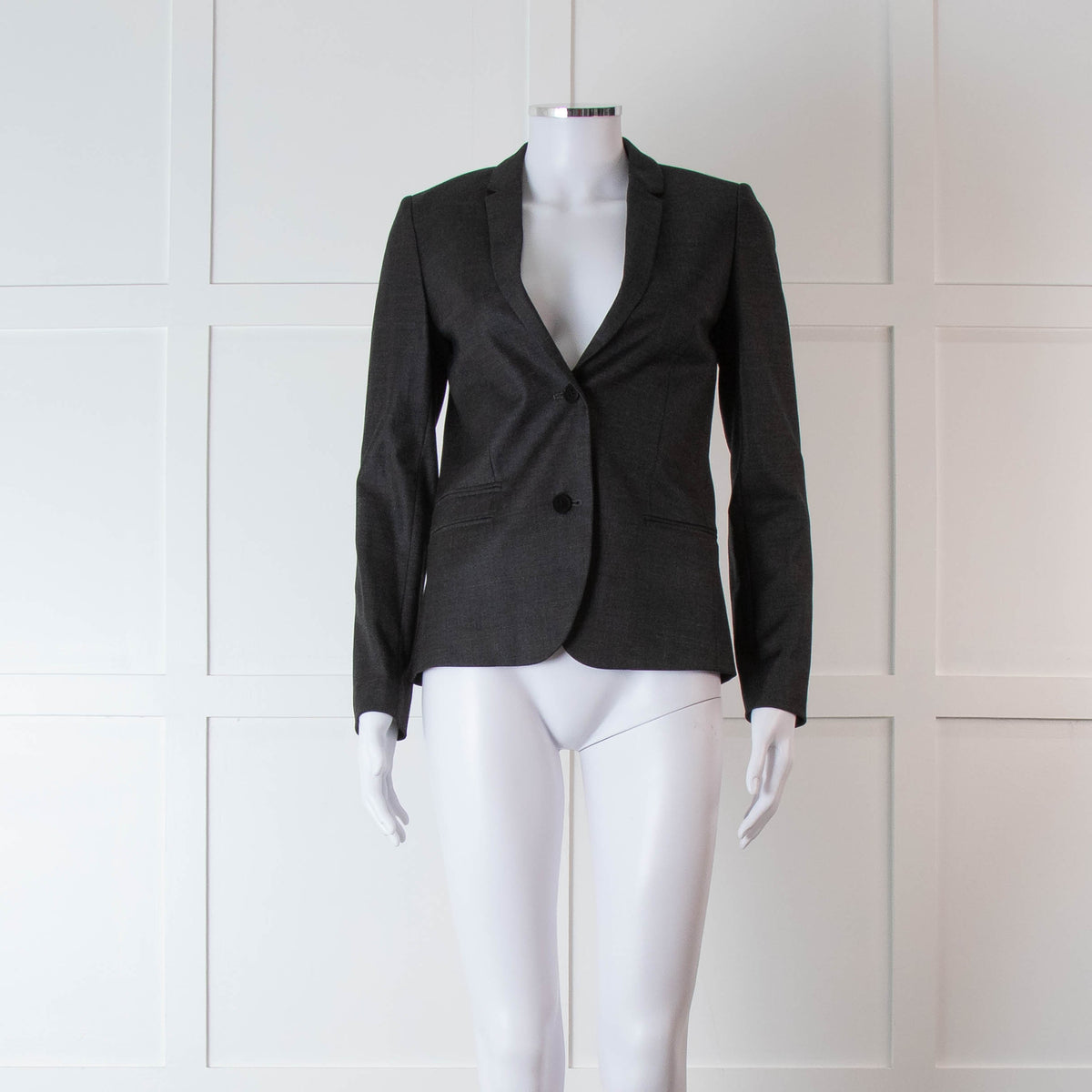 Zadig & Voltaire Grey Skull Diamante Back Blazer Jacket