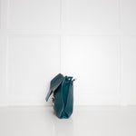 Sophie Hulme Teal Envelope Leather Bag