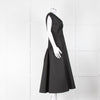 Michael Kors Black Wool and Silk Deep V Dress