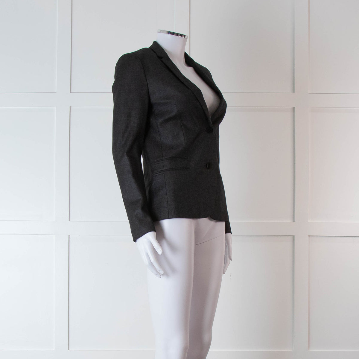 Zadig & Voltaire Grey Skull Diamante Back Blazer Jacket