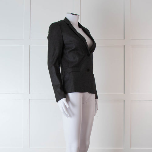 Zadig & Voltaire Grey Skull Diamante Back Blazer Jacket